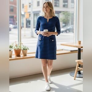 Lilly Pulitzer Blue and Black Striped Dress